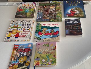 Libros infantiles de dinosaurios, inglés, biblia