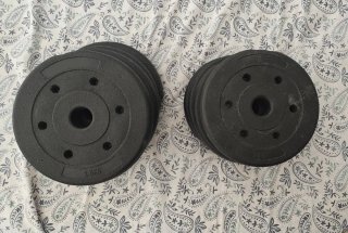 Mancuernas ajustables con discos