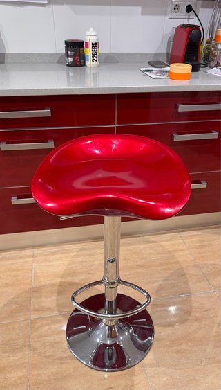 Taburete Alto Cocina Rojo