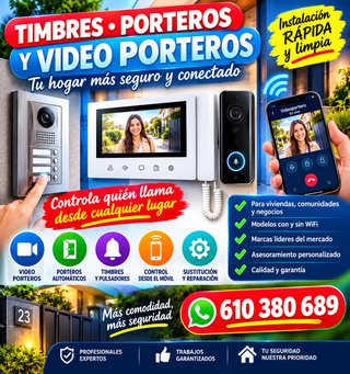 Videoporteros y Timbres con Instalación