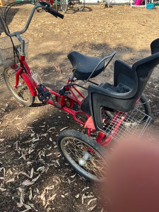 Triciclo Rojo con Asiento Infantil