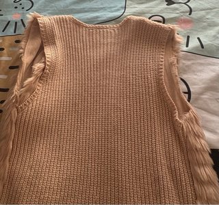 Stradivarius Chaleco pelo rosa palo
