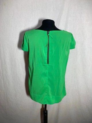 Blusa verde manga corta Zara