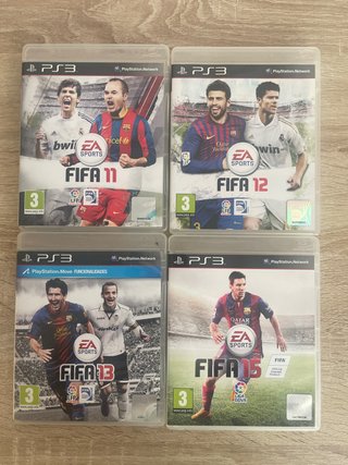 Lote 4 juegos FIFA PS3: 11, 12, 13, 15