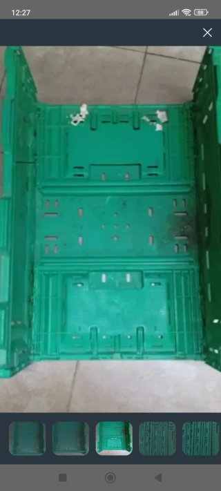Cajas de plástico plegables verdes