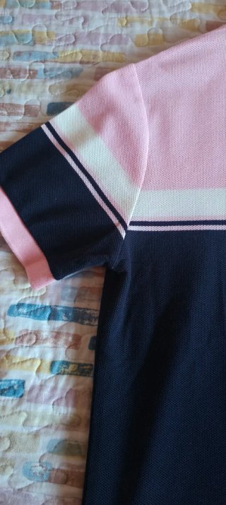 Polo Pier One Azul y Rosa Talla M
