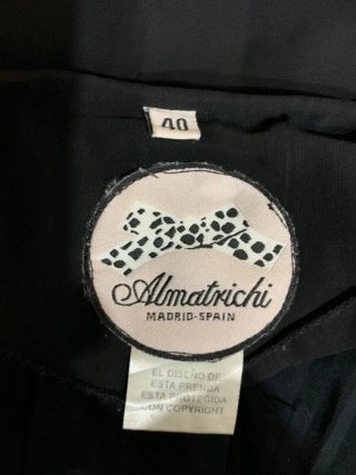 Blusa Almatrichi Negra con Detalles Turquesa