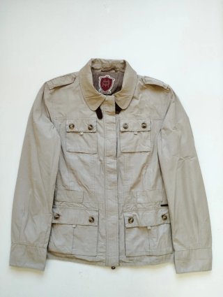 Chaqueta Massimo Dutti Beige Estilo Safari