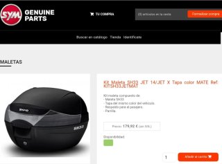 Baúl SHAD 33 + Fijación moto SYM Jet 14