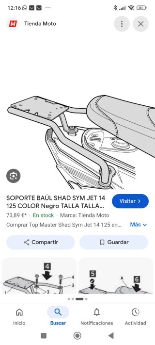 Baúl SHAD 33 + Fijación moto SYM Jet 14
