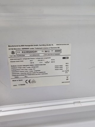 Nevera Siemens Acero Inoxidable