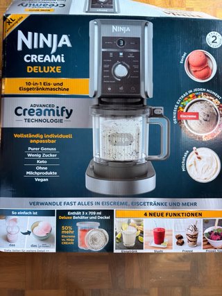 Heladera Ninja CREAMi Deluxe 3 tarrinas y 10 modos