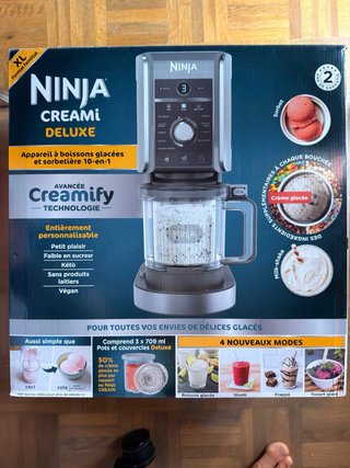 Heladera Ninja CREAMi Deluxe 3 tarrinas y 10 modos