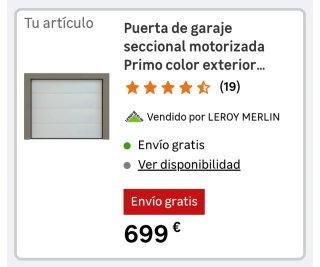 Puerta de garaje seccional