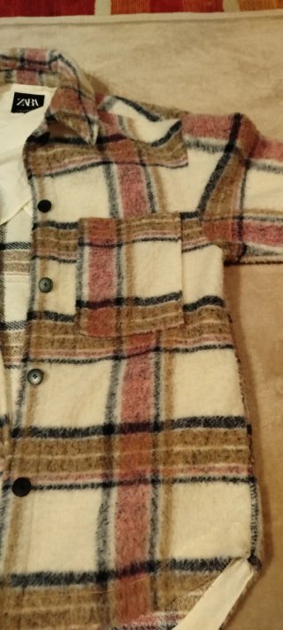 Sobrecamisa Zara cuadros XS