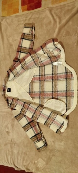 Sobrecamisa Zara cuadros XS