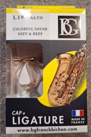 Abrazadera BG L19 para saxo alto, oro rosa