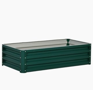 Jardinera Elevada Rectangular de Acero Galvanizado
