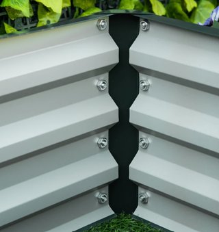 Jardinera Elevada Rectangular de Acero Galvanizado