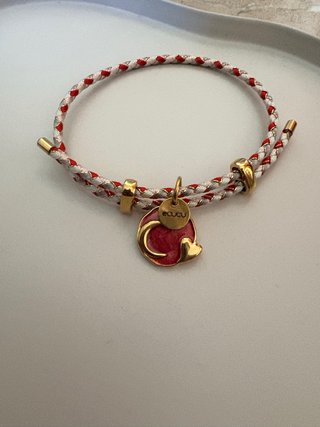 Pulsera Ecucu dorada y roja
