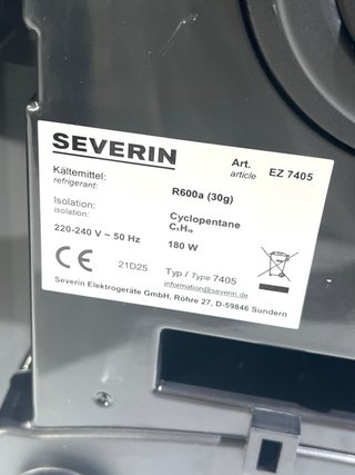 Severin EZ 7405 Heladera y Yogurtera