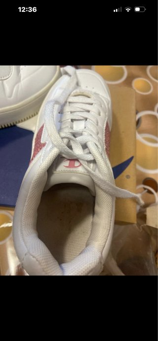Sneakers Champion donna bianche con glitter rosa