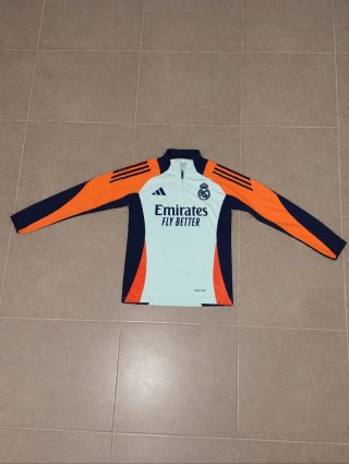 Conjunto Real Madrid Adidas Naranja y Celeste