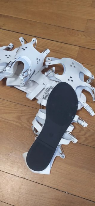 Sandalias Gladiador Altas Romanas Blancas