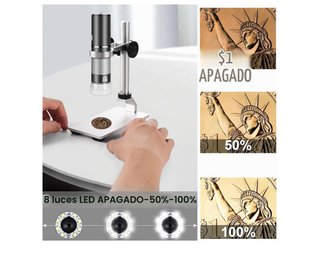 Microscopio 4K Mostanne 50X-1000X Soporte Metálico