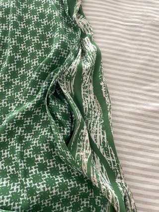 Vestido Purificación García verde y blanco