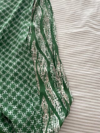 Vestido Purificación García verde y blanco