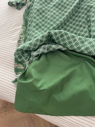 Vestido Purificación García verde y blanco