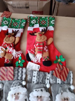 Lote 6 calcetines Navidad Papá Noel y Reno