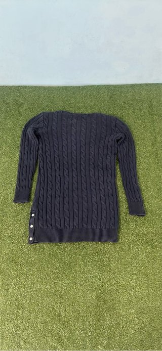 Maglione Ralph Lauren trecce grigio