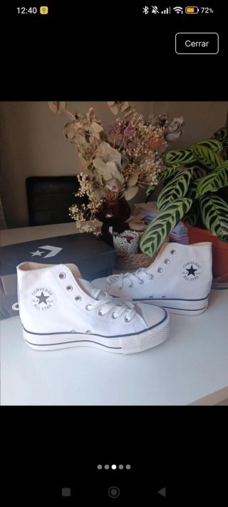 Converse Plataforma Blancas Talla 39