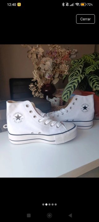Converse Plataforma Blancas Talla 39