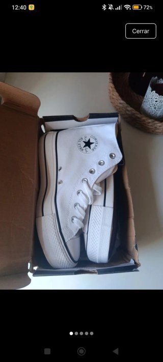 Converse Plataforma Blancas Talla 39