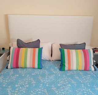 Cabecero Cama 150cm Tela Diseño Geométrico