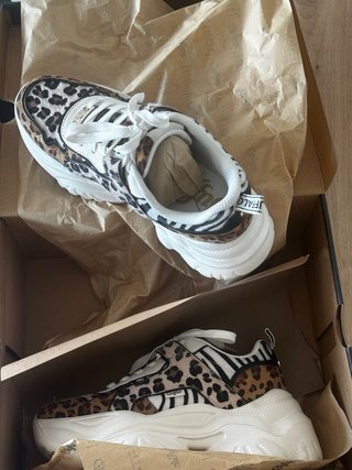 Buffalo Sneakers Plataforma Leopardo Cebra
