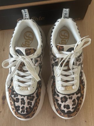 Buffalo Sneakers Plataforma Leopardo Cebra