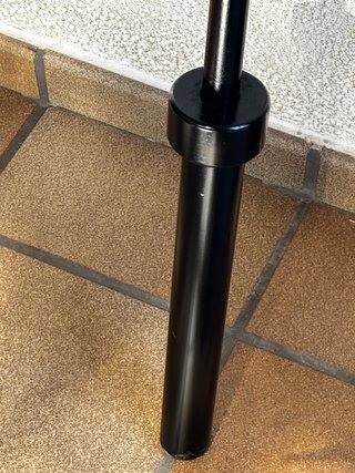 Barra Olímpica fija Negra 2.20m 20kg