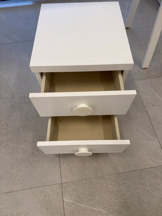 Escritorio blanco 150x60x78cm con cajonera