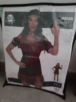 Costume da Indio Nativo Taglia L per adulti e 5/6 per bambini