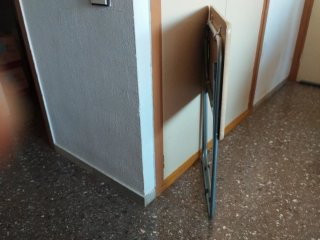 Mesita auxiliar plegable madera y metal
