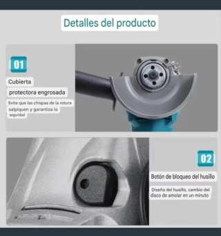 Amoladora Angular Inalámbrica (2 Baterías)