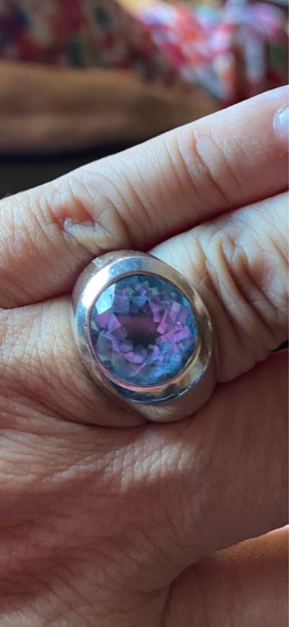 Anillo Tous plata y topacio