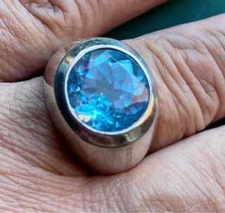 Anillo Tous plata y topacio