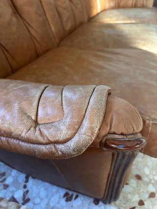 Conjunto de sofás de piel