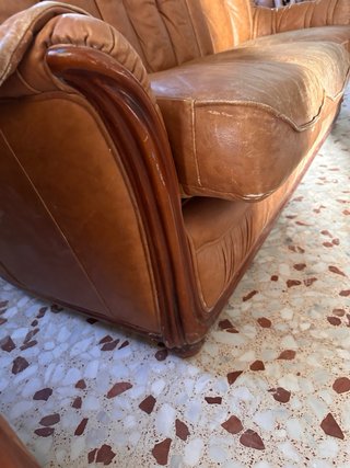 Conjunto de sofás de piel