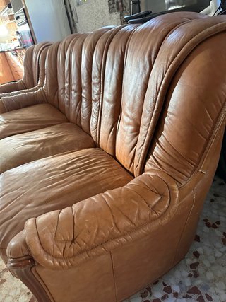Conjunto de sofás de piel